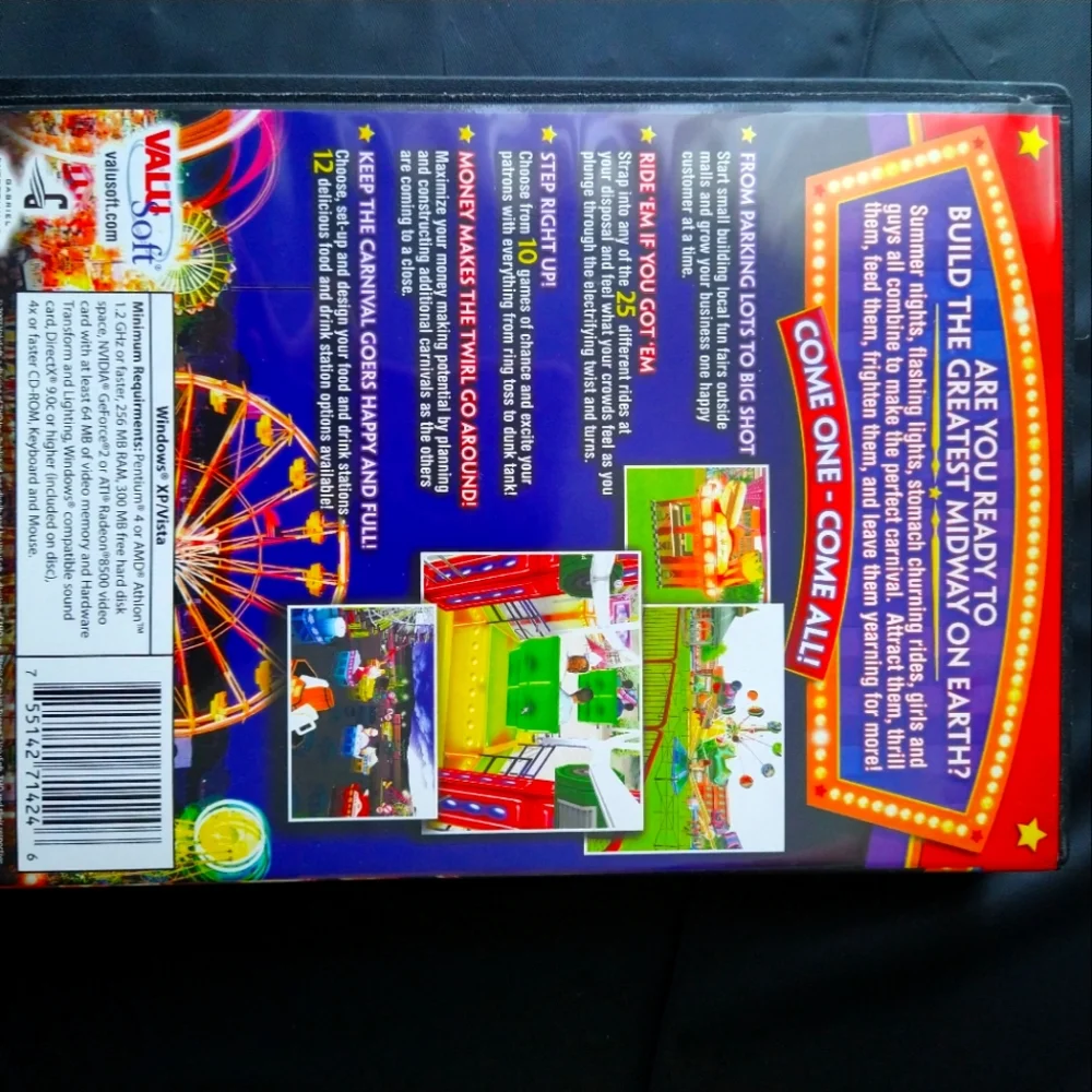 Ride Carnival Tycoon PC CD 2007